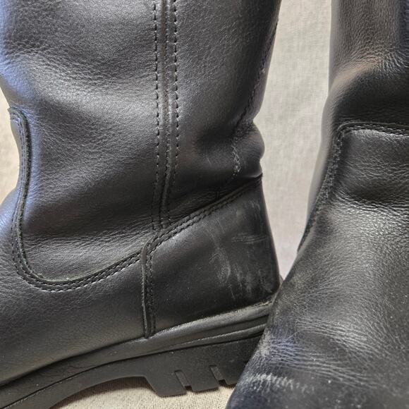 Hytest Mens Wellington Leather Work Boots Size 10 Slip Resistant Steel Toe - Picture 8 of 16